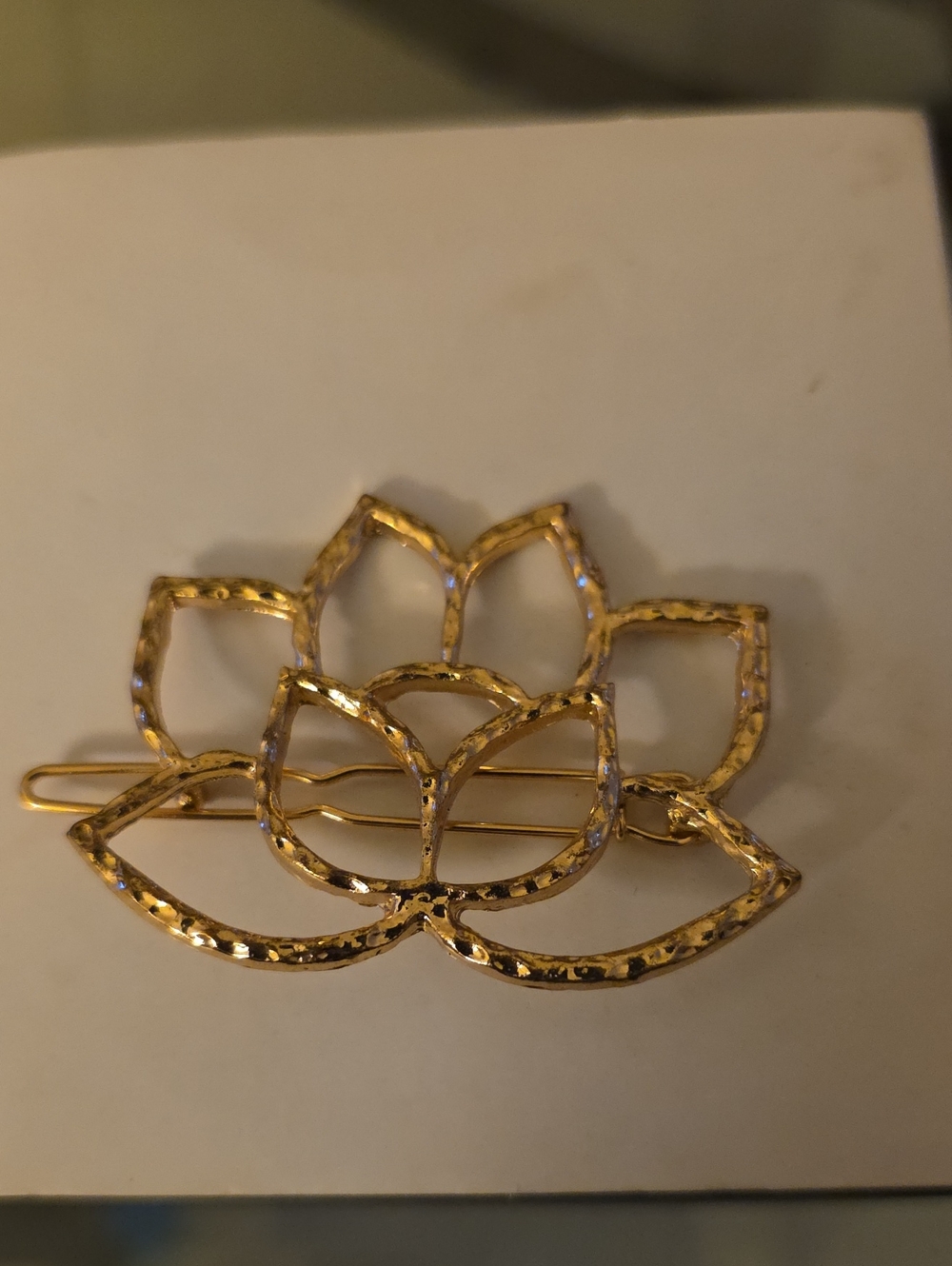 Source Unknown Gold Lotus Hair Clip